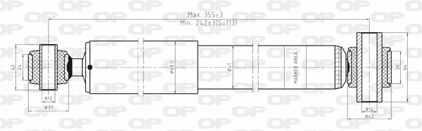 OPEN PARTS lengéscsillapító - SAB8084.12 - TothCarparts