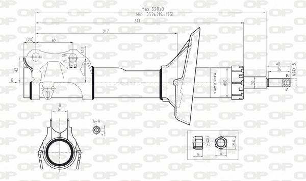 OPEN PARTS lengéscsillapító - SAB8087.11 - TothCarparts