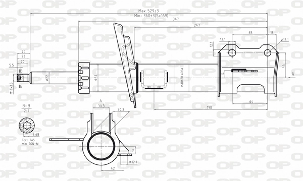 OPEN PARTS lengéscsillapító - SAB8107.31 - TothCarparts