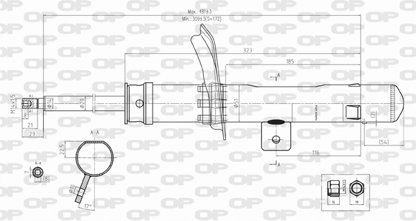 OPEN PARTS lengéscsillapító - SAB8110.31 - TothCarparts