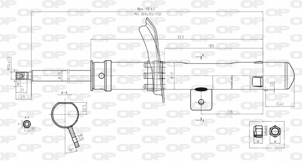OPEN PARTS lengéscsillapító - SAB8111.31 - TothCarparts