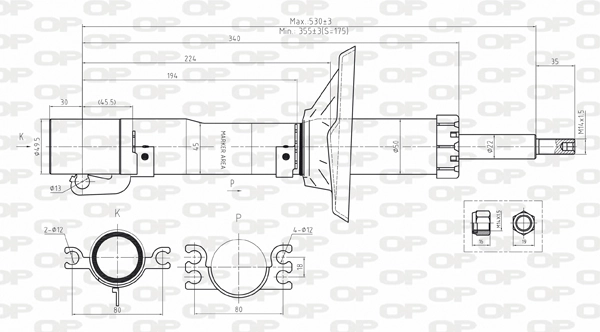 OPEN PARTS lengéscsillapító - SAB8118.11 - TothCarparts