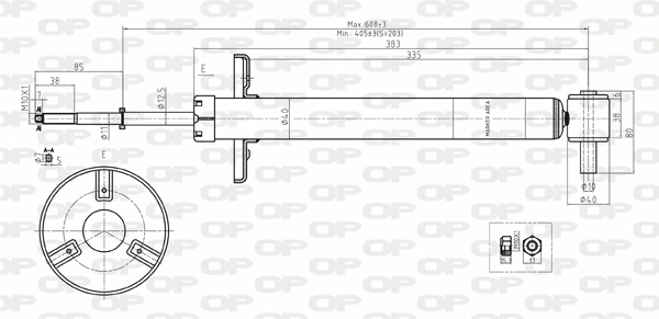 OPEN PARTS lengéscsillapító - SAB8129.32 - TothCarparts