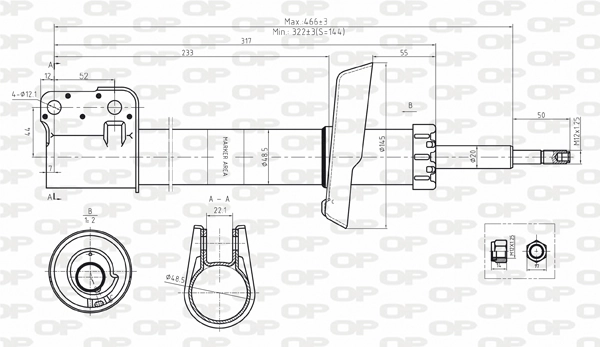OPEN PARTS lengéscsillapító - SAB8130.31 - TothCarparts