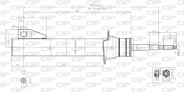 OPEN PARTS lengéscsillapító - SAB8131.31 - TothCarparts
