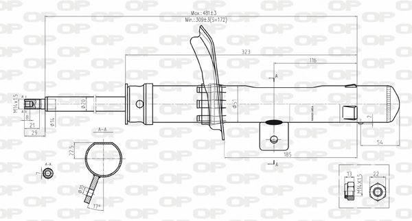 OPEN PARTS lengéscsillapító - SAB8137.11 - TothCarparts
