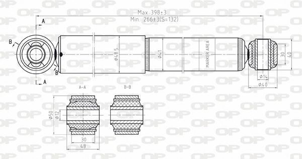 OPEN PARTS lengéscsillapító - SAB8141.32 - TothCarparts