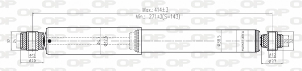 OPEN PARTS lengéscsillapító - SAB8147.32 - TothCarparts
