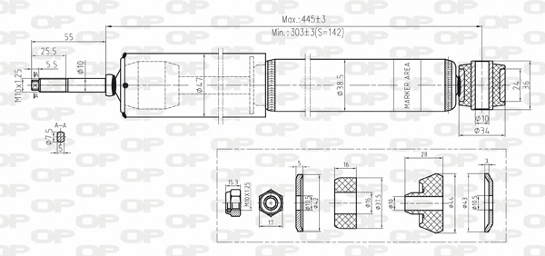 OPEN PARTS lengéscsillapító - SAB8153.32 - TothCarparts
