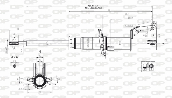 OPEN PARTS lengéscsillapító - SAB8177.31 - TothCarparts