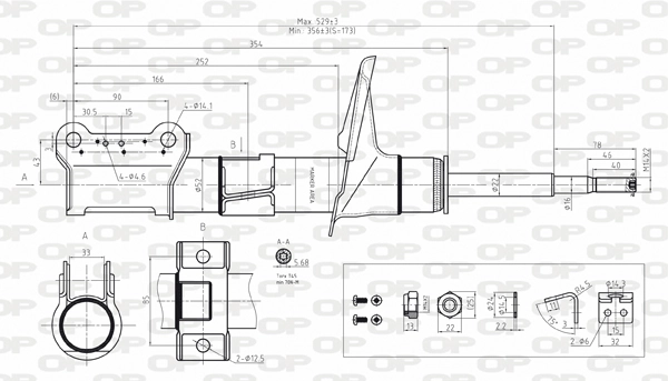 OPEN PARTS lengéscsillapító - SAB8181.31 - TothCarparts