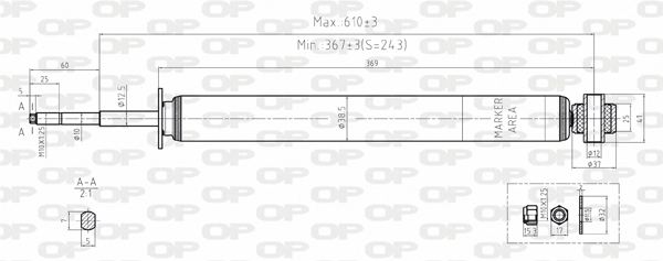 OPEN PARTS lengéscsillapító - SAB8186.32 - TothCarparts