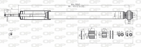 OPEN PARTS lengéscsillapító - SAB8192.32 - TothCarparts