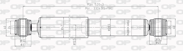 OPEN PARTS lengéscsillapító - SAB8198.32 - TothCarparts