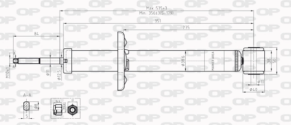 OPEN PARTS lengéscsillapító - SAB8199.12 - TothCarparts