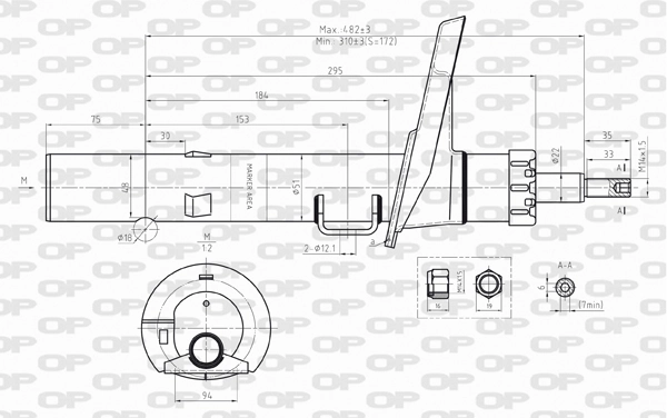 OPEN PARTS lengéscsillapító - SAB8207.31 - TothCarparts