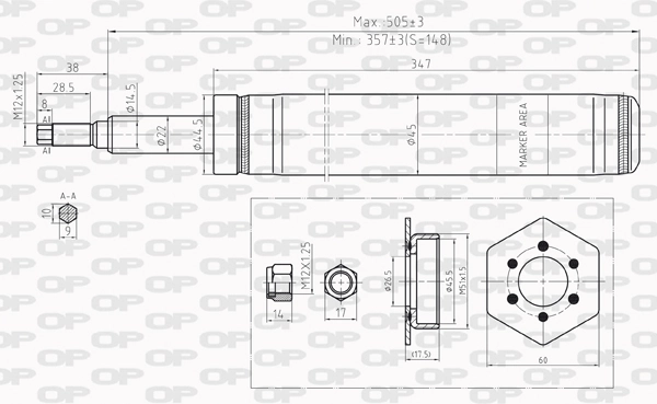 OPEN PARTS lengéscsillapító - SAB8212.31 - TothCarparts