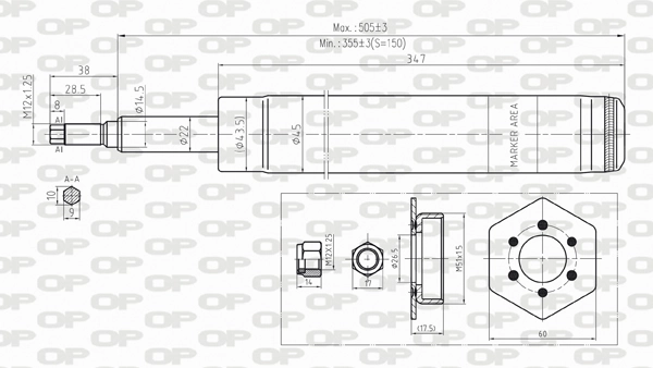 OPEN PARTS lengéscsillapító - SAB8244.11 - TothCarparts