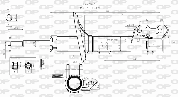 OPEN PARTS lengéscsillapító - SAB8294.31 - TothCarparts