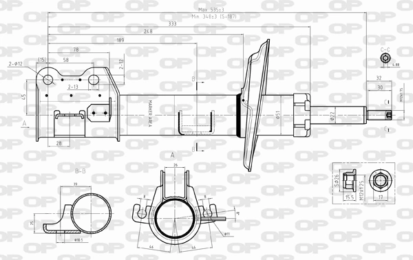OPEN PARTS lengéscsillapító - SAB8300.31 - TothCarparts