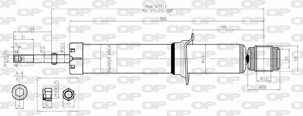 OPEN PARTS lengéscsillapító - SAB8336.32 - TothCarparts