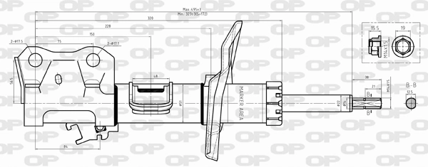 OPEN PARTS lengéscsillapító - SAB8375.31 - TothCarparts