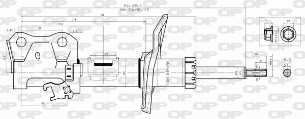 OPEN PARTS lengéscsillapító - SAB8376.31 - TothCarparts