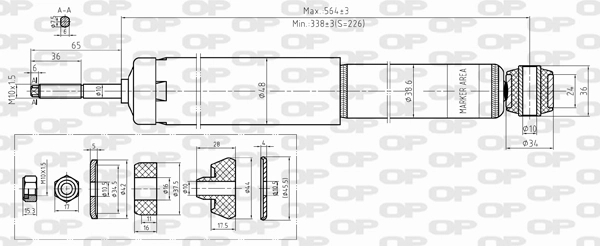 OPEN PARTS lengéscsillapító - SAB8390.32 - TothCarparts