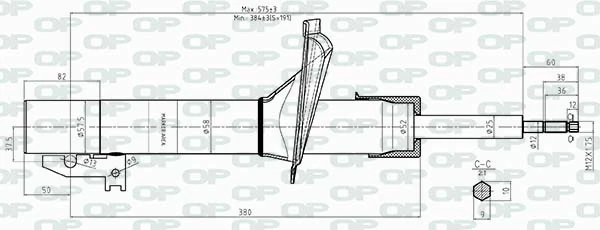 OPEN PARTS lengéscsillapító - SAB8412.31 - TothCarparts
