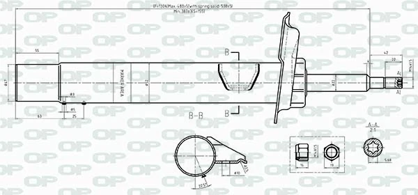 OPEN PARTS lengéscsillapító - SAB8438.31 - TothCarparts