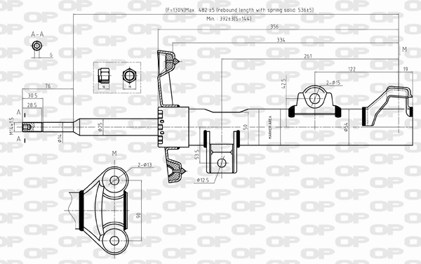 OPEN PARTS lengéscsillapító - SAB8456.31 - TothCarparts