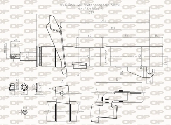 OPEN PARTS lengéscsillapító - SAB8489.31 - TothCarparts