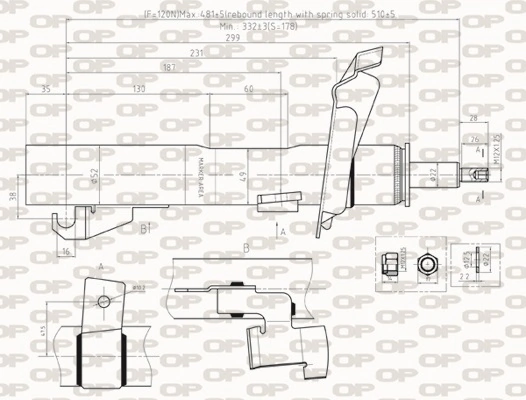 OPEN PARTS lengéscsillapító - SAB8490.31 - TothCarparts