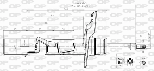 OPEN PARTS lengéscsillapító - SAB8491.31 - TothCarparts