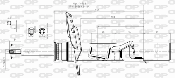 OPEN PARTS lengéscsillapító - SAB8492.31 - TothCarparts
