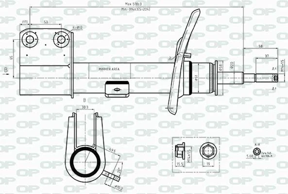 OPEN PARTS lengéscsillapító - SAB8506.31 - TothCarparts