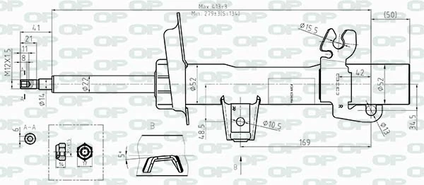 OPEN PARTS lengéscsillapító - SAB8509.31 - TothCarparts