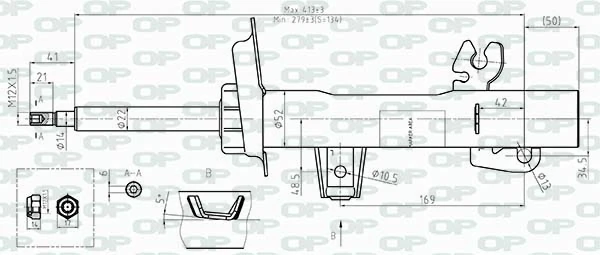 OPEN PARTS lengéscsillapító - SAB8510.31 - TothCarparts
