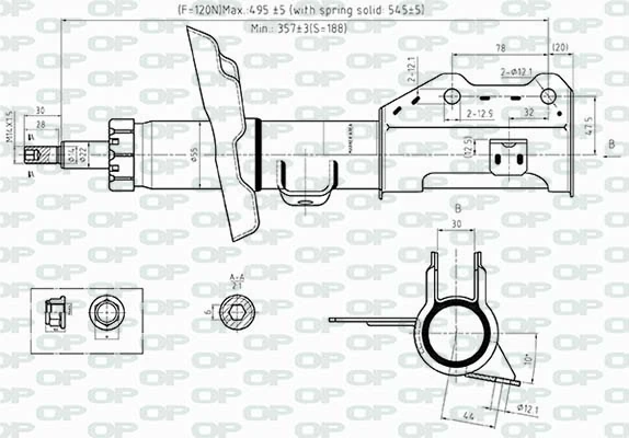 OPEN PARTS lengéscsillapító - SAB8518.31 - TothCarparts
