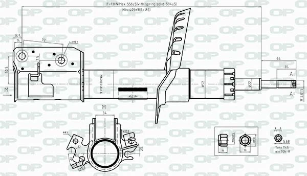 OPEN PARTS lengéscsillapító - SAB8525.31 - TothCarparts