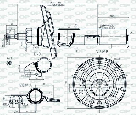 OPEN PARTS lengéscsillapító - SAB8545.31 - TothCarparts