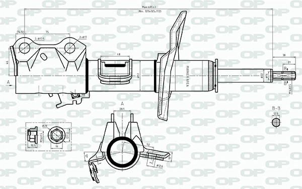 OPEN PARTS lengéscsillapító - SAB8558.31 - TothCarparts