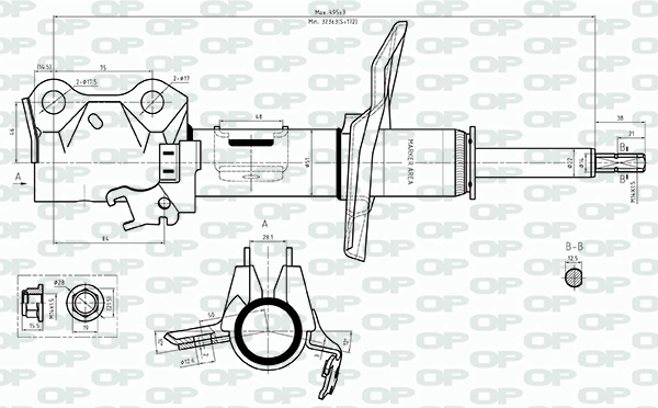 OPEN PARTS lengéscsillapító - SAB8559.31 - TothCarparts