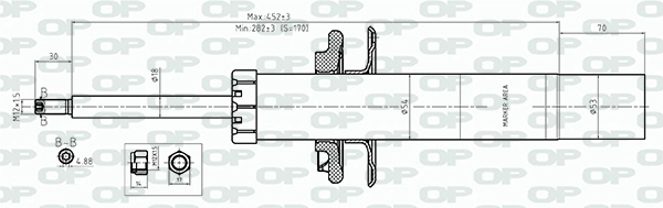 OPEN PARTS lengéscsillapító - SAB8562.31 - TothCarparts