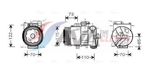 AVA Clever Choice kompresszor, klíma - SAK018 - TothCarparts