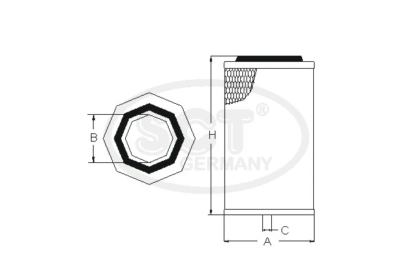SCT - MANNOL légszűrő - SB 031 - TothCarparts