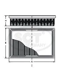 SCT - MANNOL légszűrő - SB 222 - TothCarparts