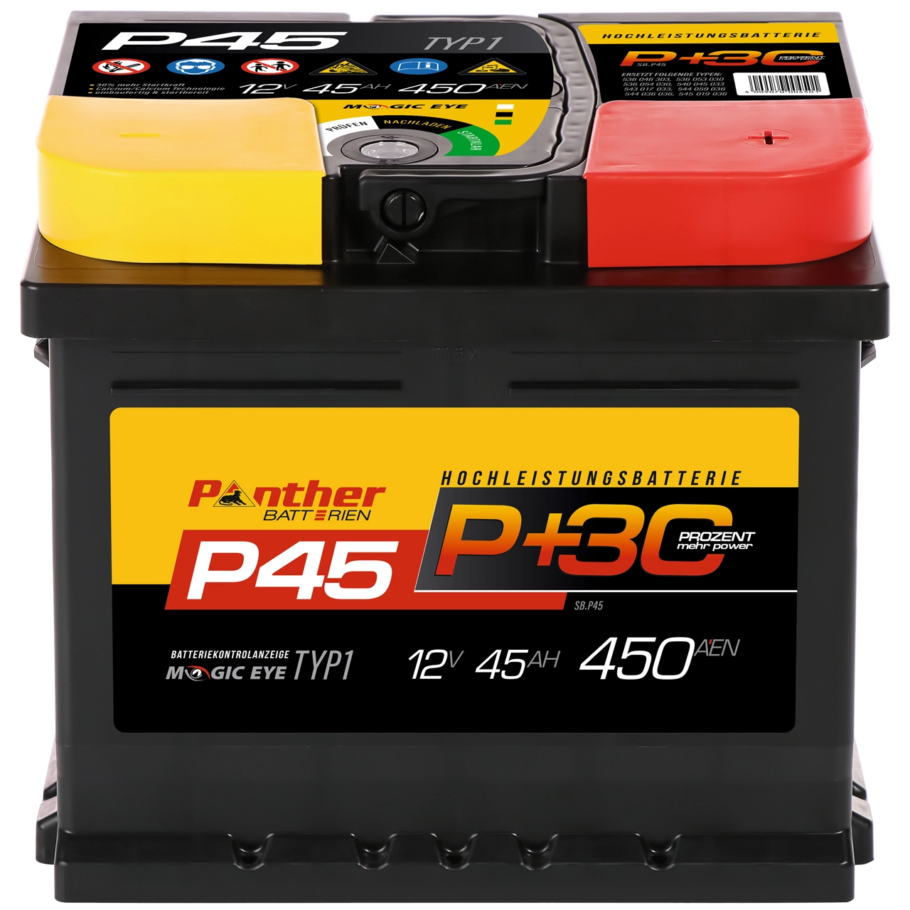 PANTHER-BATTERIEN Indító akkumulátor - SB.P45 - TothCarparts