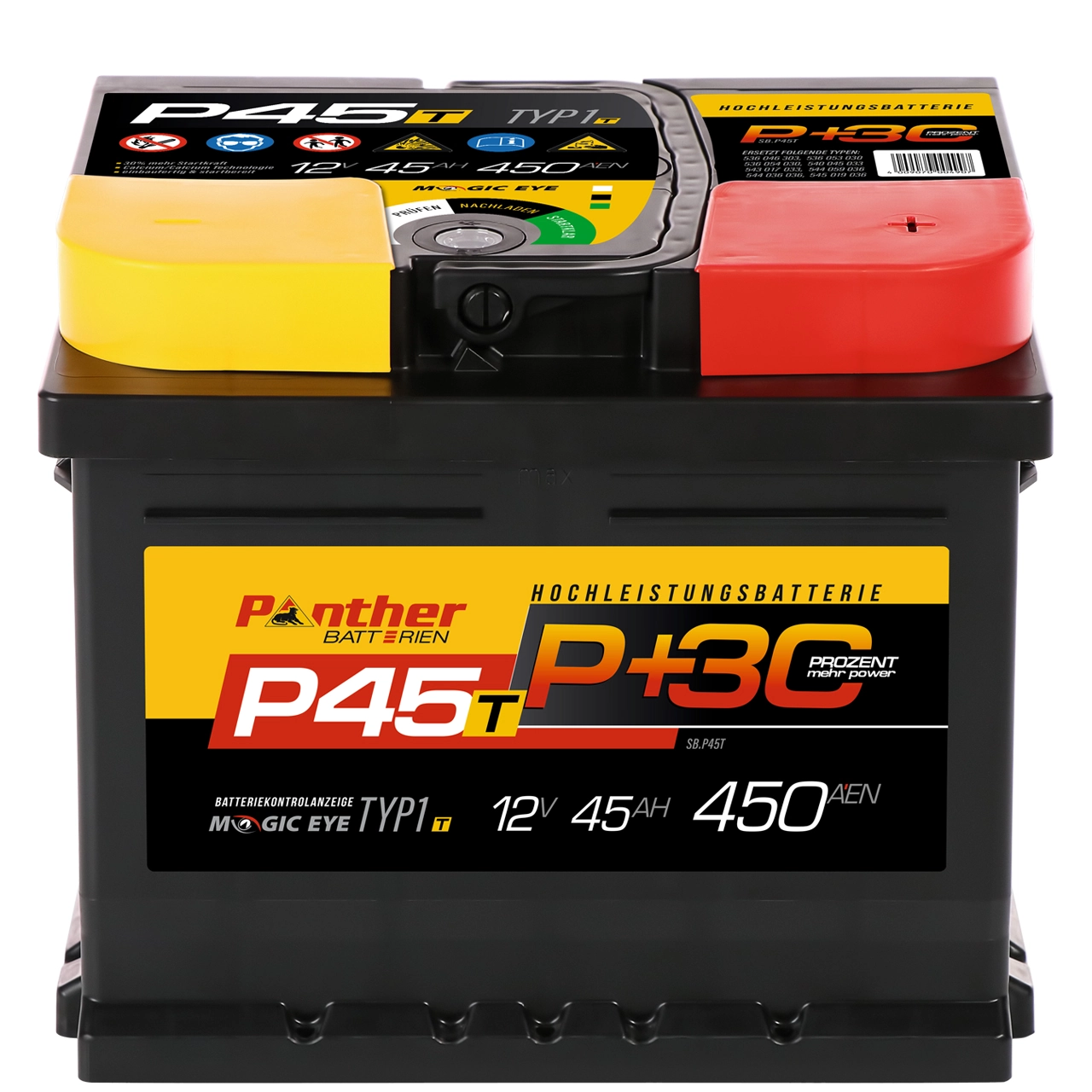 PANTHER-BATTERIEN Indító akkumulátor - SB.P45T - TothCarparts