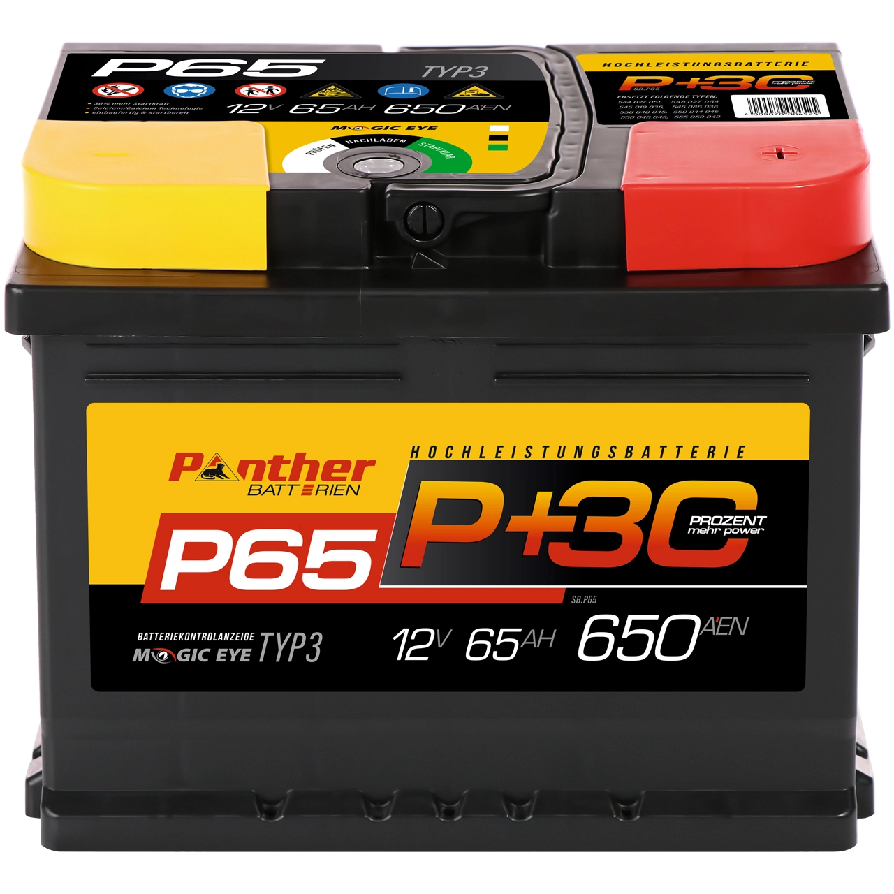 PANTHER-BATTERIEN Indító akkumulátor - SB.P65 - TothCarparts
